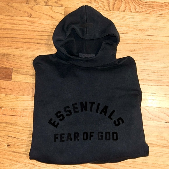 Essentials Other - ✨ ESSENTIALS ✨ Unisex Hoodie Sweatshirt Black Stretch Limousine Size Medium FOG